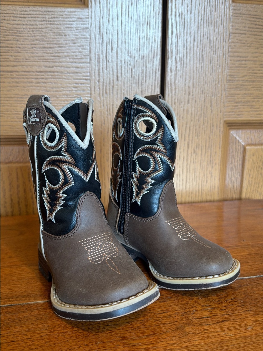 Twister Kids Two-Tone Brown & Black Western Boots